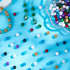 300Pcs 10 Colors Baking Paint Glass Round Beads&nbsp;DGLA-LT0001-06