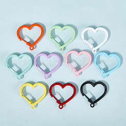20Pcs 10 Colors Baking Paint Alloy Key Snap Hook Clasps for Keychains&nbsp;FIND-SC0017-48