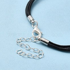 Alloy Knot Beaded Pendant Necklace with Waxed Ropes for Women&nbsp;NJEW-Q391-04S