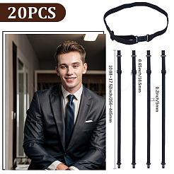 20Pcs Elastic Neckties Tape with POM Clasp&nbsp;AJEW-SP0003-53A