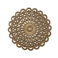 Tibetan Style Brass Filigree Joiners Links&nbsp;FIND-TAC0002-037AB