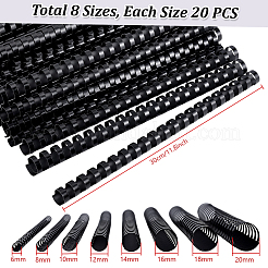 160Pcs 8 Styles Plastic Binding Combs&nbsp;FIND-PH0025-11