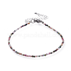 Natural Multicolor Tourmaline Bead Bracelets&nbsp;X-BJEW-JB04555-06