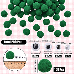 150Pcs Polyester Pom Pom Ball&nbsp;DIY-SC0031-33A
