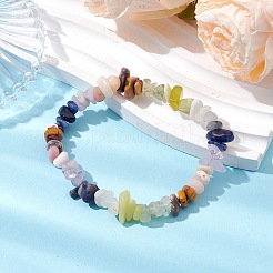Natural Mixed Gemstone Chips Stretch Bracelets&nbsp;BJEW-JB11069