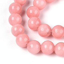 Dyed Natural Mashan Jade Round Beads Strands&nbsp;G-T139-8mm-67B