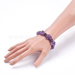 Natural Amethyst Stretch Bracelets&nbsp;BJEW-JB03746-04