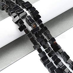 Natural Dyed & Heated Black Onyx Beads Strands&nbsp;G-C135-O01-01