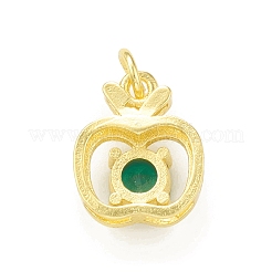 Rack Plating Brass Cubic Zirconia Charms&nbsp;KK-C011-52G