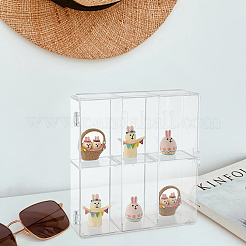 2-Tier Transparent Acrylic Desktop Minifigure Display Case&nbsp;ODIS-WH0034-13