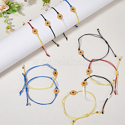 10Pcs 5 Colors Alloy Sunflower Link Bracelets Set&nbsp;BJEW-FI0001-62