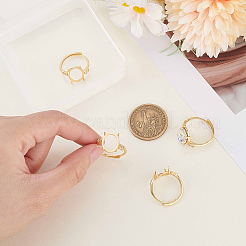 4Pcs Adjustable Brass Finger Ring Components&nbsp;KK-BBC0023-67