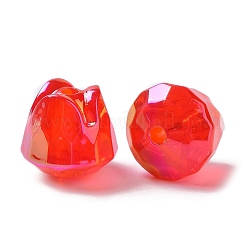 UV Plating Rainbow Iridescent Transparent Acrylic Beads&nbsp;MACR-D082-07