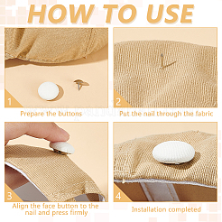 2 colors 20 sets Cloth Covered Alloy Buttons&nbsp;BUTT-PH0001-39
