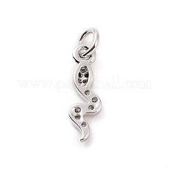 Brass Micro Pave Cubic Zirconia Charms&nbsp;KK-C012-27P