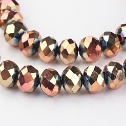 Electroplate Glass Bead Strands&nbsp;X-EGLA-G014-8mm-FP01
