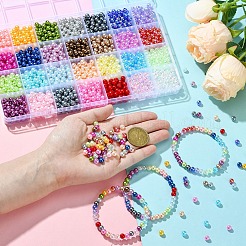 1960Pcs 28 Colors Spray Painted ABS Plastic Imitation Pearl & Transparent Acrylic Beads&nbsp;OACR-YW0001-90