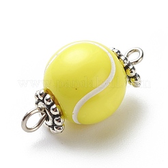 Acrylic Basketball Connector Charms&nbsp;PALLOY-JF01869-03