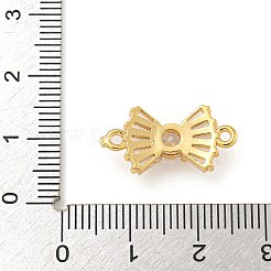 Brass Pave Clear Cubic Zirconia Connector Charms&nbsp;KK-Z072-05G