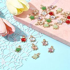 24Pcs 6 Colors Acrylic Alloy Pendants&nbsp;FIND-FS0003-29