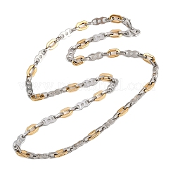 201 Stainless Steel 8 & Oval Link Chain Necklaces for Women&nbsp;NJEW-B143-03GP