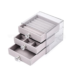 3-Tier PET Plastic Jewelry Storage Drawer Boxes&nbsp;CON-N016-08B