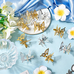 12Pcs 2 Colors Alloy Alligator Hair Clips for Women&nbsp;OHAR-SP0001-08
