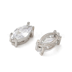Brass Pave Clear Cubic Zirconia Beads&nbsp;CU-CBABB5B-05B-P