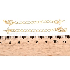 Brass Curb Chain Extender&nbsp;KK-P354-22G