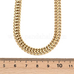 6.5MM 304 Stainless Steel Double Curb Chain Necklaces for Women&nbsp;NJEW-G179-07G