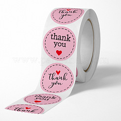 Thank You Flat Round Self Adhesive Paper Stickers Roll&nbsp;PW-WG64771-01
