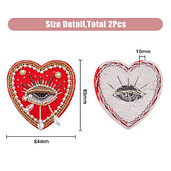 Handmade Polyester Cloth Patches&nbsp;PATC-WH0008-08B