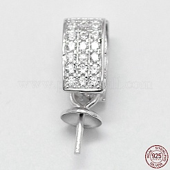 Anti-Tarnish Rhodium Plated 925 Sterling Silver Pendant Bails&nbsp;STER-D029-10P