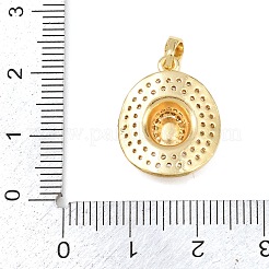 Brass Micro Pave Cubic Zirconia Pendants&nbsp;LS-KK-H525-06G