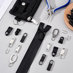 Alloy & Rubber Zipper Sliders Sets&nbsp;FIND-PH0027-34