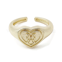 Brass Adjustable Open Rings&nbsp;RJEW-K257-86G-12