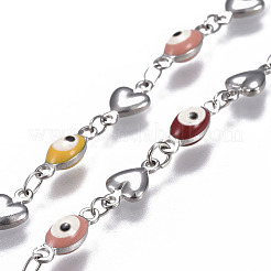 304 Stainless Steel Enamel Chains&nbsp;CHS-P006-01P-02