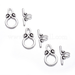 Ring Tibetan Style Alloy Toggle Clasps&nbsp;A1011Y