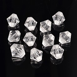 Faceted Bicone Transparent Acrylic Beads&nbsp;DBB20MM01
