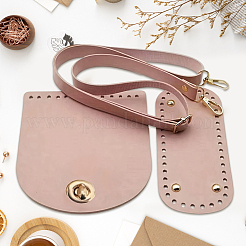 1 Set Handmade PU Leather Crochet Shoulder Bag Accessories Kits&nbsp;PURS-CL0001-37B