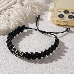 Glass Round Beads Braided Bead Bracelets&nbsp;EU5964