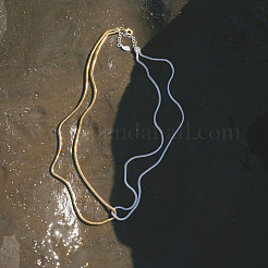 Two Tone 304 Stainless Steel Snake Chain Necklaces for Women&nbsp;SN1859