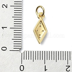 Brass Micro Pave Cubic Zirconia Pendants&nbsp;KK-H475-23G-01