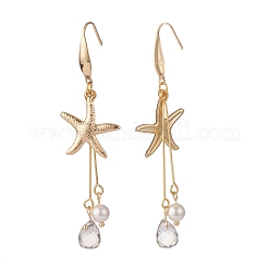 Starfish/Sea Stars 304 Stainless Steel Dangle Earring&nbsp;EJEW-TA00037