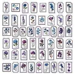 50Pcs Flower PET Stickers&nbsp;STIC-T0001-17