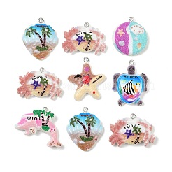 Opaque Resin Pendants&nbsp;RESI-D016-03A