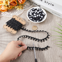 3 Yards Nylon Braid Trims with Elastic Button Loops&nbsp;DIY-DR0002-65A