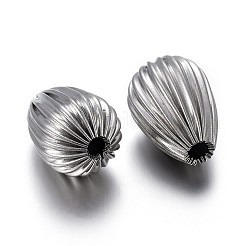 Tarnish Resistant 304 Stainless Steel Corrugated Beads&nbsp;STAS-P218-26-12mm