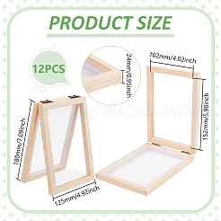 Rectangle Wooden Paper Making&nbsp;DIY-WH0308-819