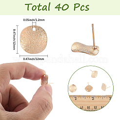 40Pcs Brass Stud Earrings Findings&nbsp;KK-SC0006-87G